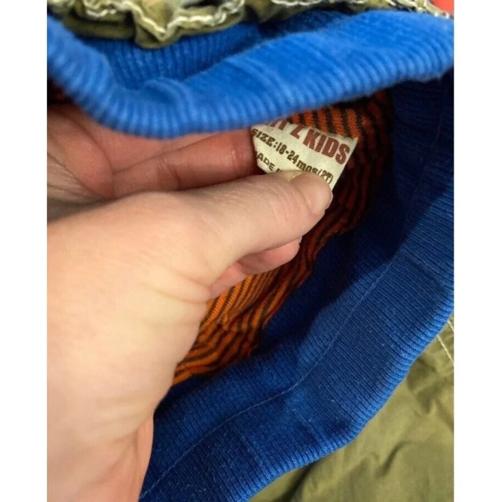 Mini Boden‎ camo stripe lined pants 12-18 mos bitz kids fall